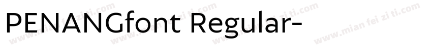 PENANGfont Regular字体转换
